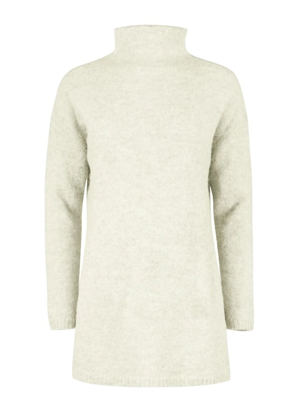 Peruvian Connection Balie Alpaca Cream Women's Tunic‎ Sweater Cozy Mock Neck L